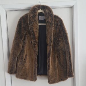 Brown Faux Fur Coat